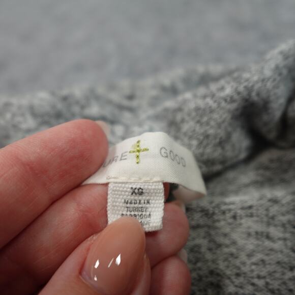 Anthropologie Sweater Womens Extra Small Surplice Faux Wrap Pure Good Gray Tunic - Picture 3 of 10